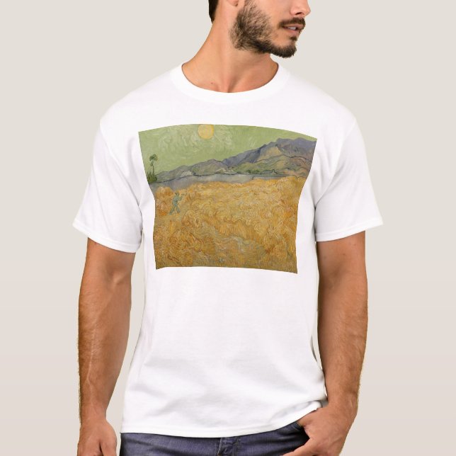Vincent van Gogh| Radfeld mit Sensenmann, 1889 T-Shirt (Vorderseite)