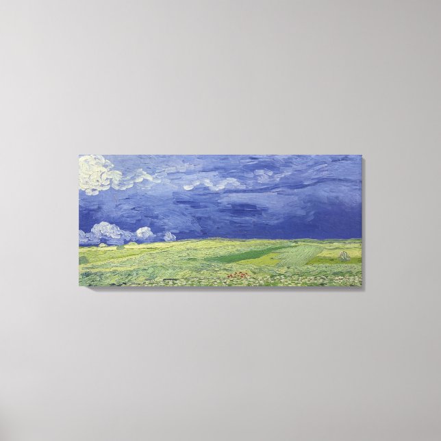 Vincent van Gogh | Radfelder unter Thunderclow Leinwanddruck (Vorderseite)