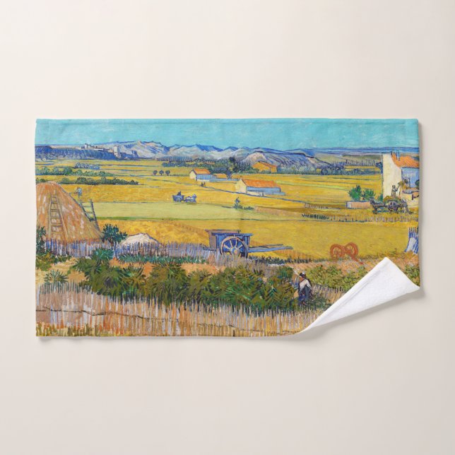 Vincent van Gogh - Récolte à La Crau (Serviette à main)