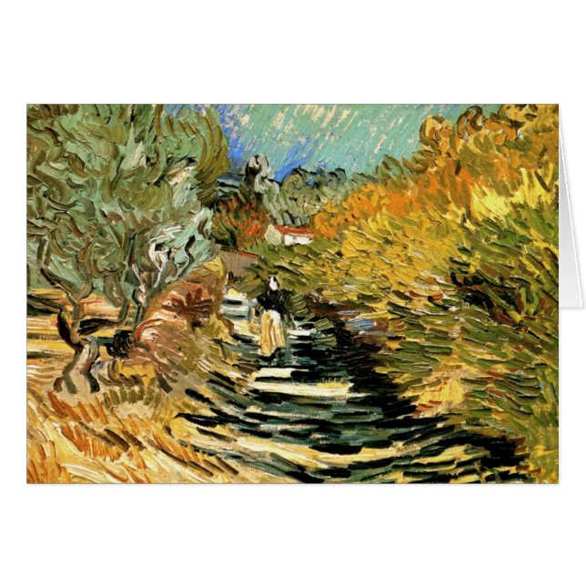 Vincent van Gogh Road à Saint-Remy, figure féminin (Devant horizontal)