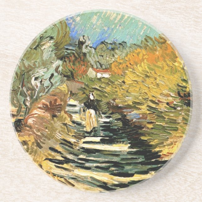 Vincent van Gogh Road bei Saint-Remy, weibliche Ab Getränkeuntersetzer (Vorne)