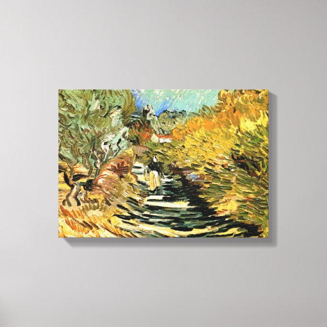 Vincent van Gogh Road bei Saint-Remy, weibliche Ab Leinwanddruck (Vorderseite)