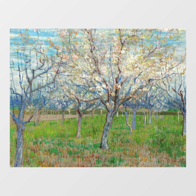 Vincent van Gogh - Rosa Orchard Fensteraufkleber (Blatt)
