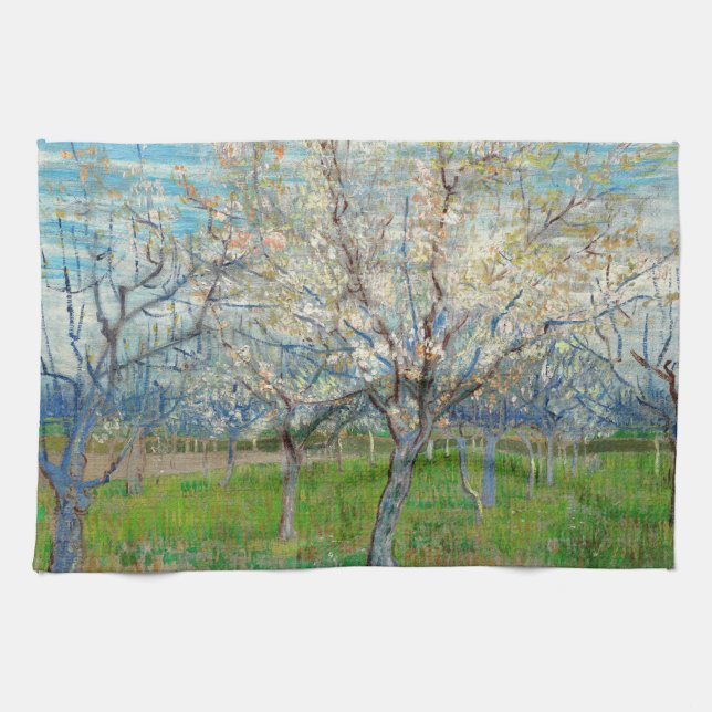 Vincent van Gogh - Rosa Orchard Geschirrtuch (Horizontal)