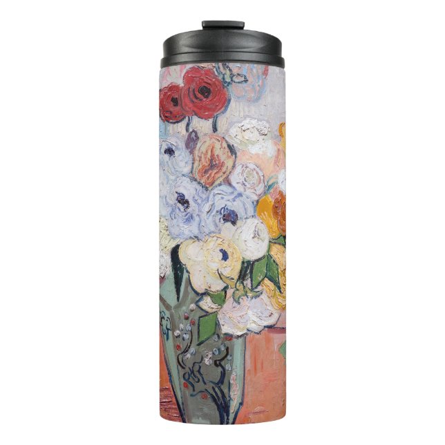 Vincent van Gogh - Rose & Anemonen Magnetkarte Thermosbecher (Vorderseite)