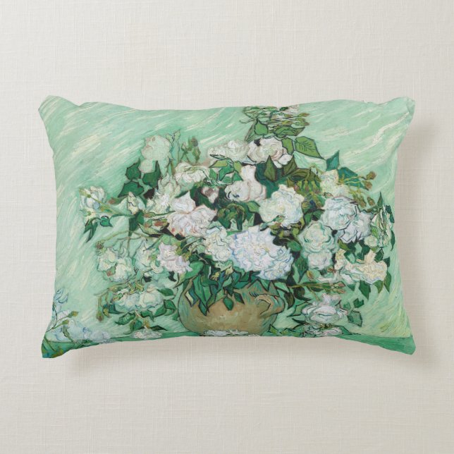Vincent van Gogh - Rose Dekokissen (Vorderseite)