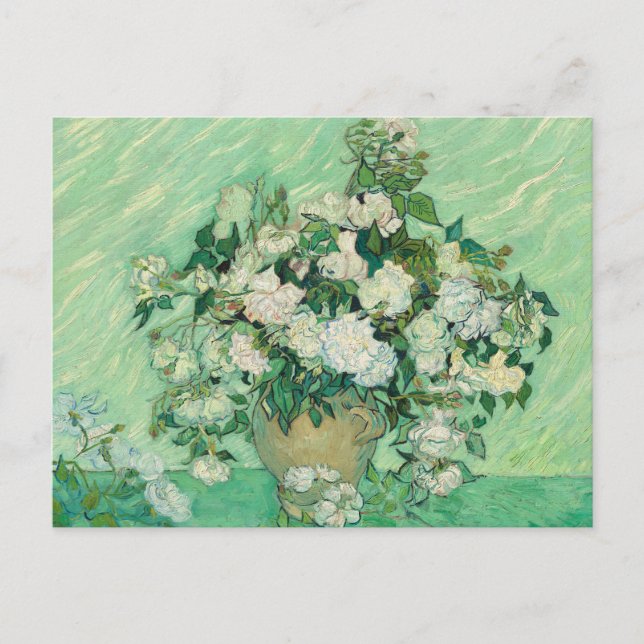 Vincent van Gogh Rose Impressionist Postkarte (Vorderseite)