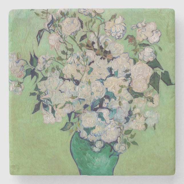 Vincent van Gogh - Rose Steinuntersetzer (Vorderseite)