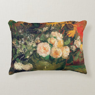 Vincent Van Gogh - Rose und Sonnenblumen Dekokissen