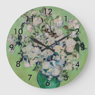 Vincent van Gogh - Rosen Große Wanduhr