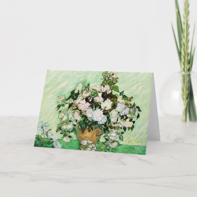 Vincent Van Gogh Roses (1890) Karte (Vorderseite)