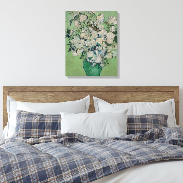 Vincent van Gogh Roses Leinwanddruck (Insitu (Schlafzimmer))
