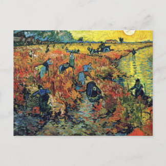 Vincent Van Gogh - Roter Weingarten bei Arles Male Postkarte