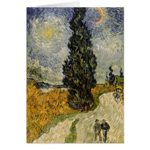 Vincent van Gogh Route avec Cyprès, 1890