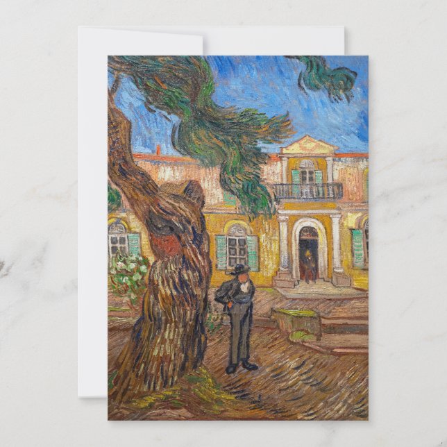 Vincent Van Gogh - Saint-Paul Asylum in Saint-Remy Einladung (Vorderseite)