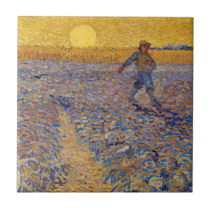Vincent van Gogh - Sämann bei untergehender Sonne Fliese