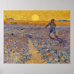 Vincent van Gogh - Sämann bei untergehender Sonne Poster