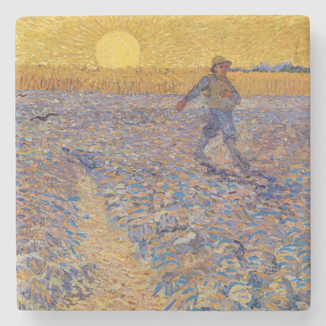 Vincent van Gogh - Sämann bei untergehender Sonne Steinuntersetzer (Vorderseite)