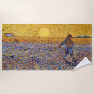 Vincent van Gogh - Sämann bei untergehender Sonne Strandtuch