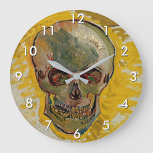 Vincent van Gogh - Schädel 1887 #2 Große Wanduhr