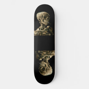 Vincent van Gogh - Schädel mit brennender Zigarett Skateboard
