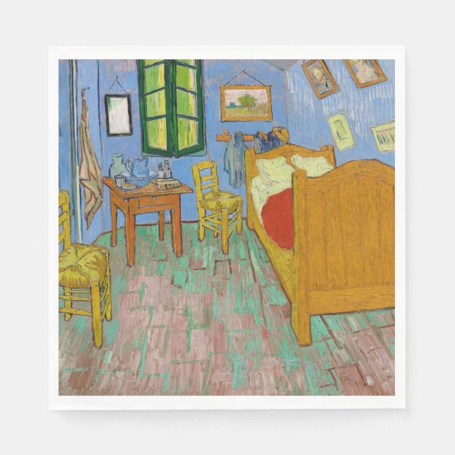 Vincent Van Gogh. Schlafzimmer. Impressionismus Vi Serviette (Vorderseite)