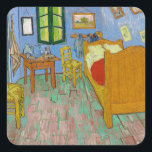 Vincent Van Gogh Schlafzimmer. Impressionistische  Quadratischer Aufkleber<br><div class="desc">Vincent Van Gogh Aufkleber "The Bedroom". Impressionistische Kunst.</div>