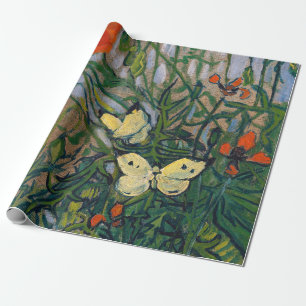 Vincent van Gogh - Schmetterlinge und Mohn Geschenkpapier