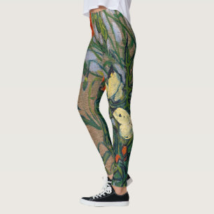Vincent van Gogh - Schmetterlinge und Mohn Leggings