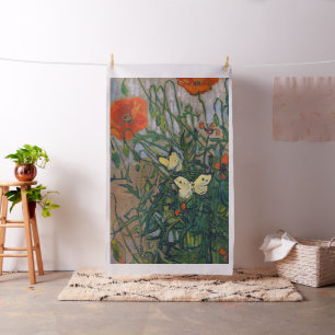 Vincent van Gogh - Schmetterlinge und Mohn Stoff