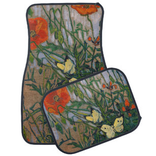 Vincent van Gogh - Schmetterlinge und Pfoten Autofußmatte