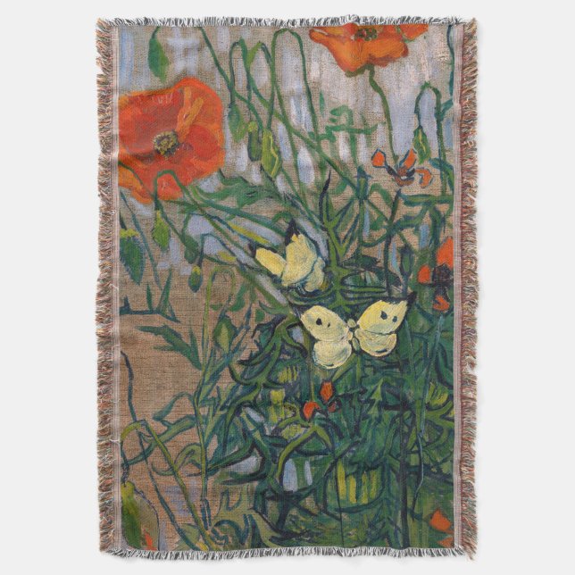 Vincent van Gogh - Schmetterlinge und Pfoten Decke (Vorderseite Vertikal)