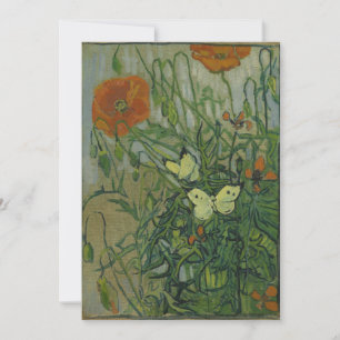 Vincent van Gogh - Schmetterlinge und Pfoten Einladung