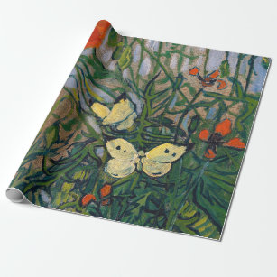 Vincent van Gogh - Schmetterlinge und Pfoten Geschenkpapier