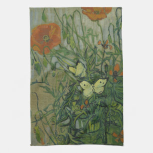 Vincent van Gogh - Schmetterlinge und Pfoten Geschirrtuch