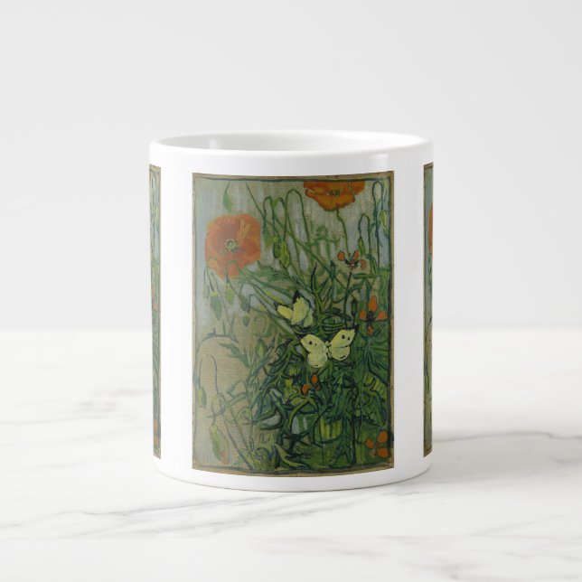 Vincent van Gogh - Schmetterlinge und Pfoten Jumbo-Tasse (Vorderseite)