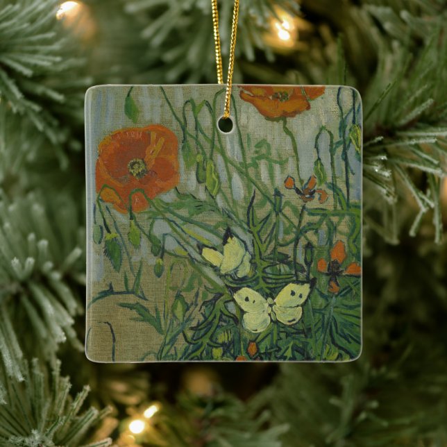 Vincent van Gogh - Schmetterlinge und Pfoten Keramikornament (Baum)