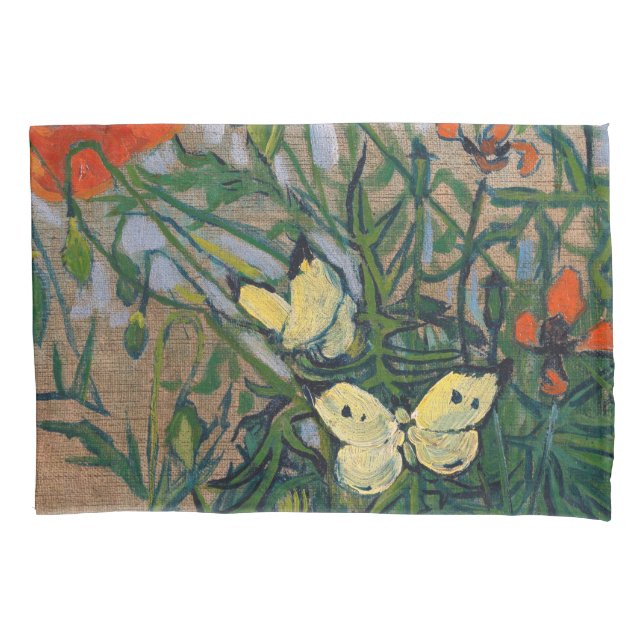 Vincent van Gogh - Schmetterlinge und Pfoten Kissenbezug (Vorderseite)