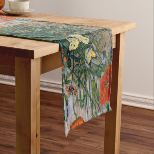 Vincent van Gogh - Schmetterlinge und Pfoten Kurzer Tischläufer