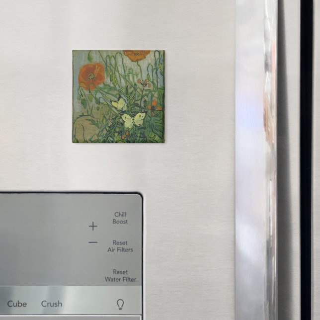 Vincent van Gogh - Schmetterlinge und Pfoten Magnet (In Situ (Kühlschrank))