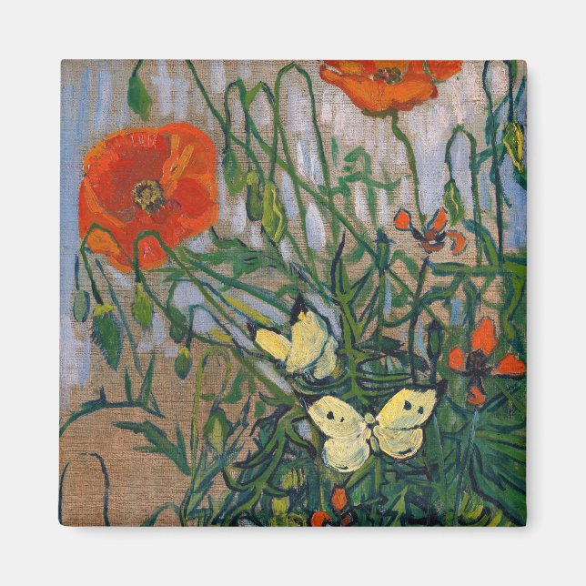 Vincent van Gogh - Schmetterlinge und Pfoten Magnet (Vorne)