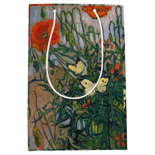 Vincent van Gogh - Schmetterlinge und Pfoten Mittlere Geschenktüte (Vorderseite)