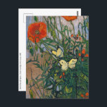 Vincent van Gogh - Schmetterlinge und Pfoten Postkarte<br><div class="desc">Schmetterlinge und Poppies - Vincent van Gogh,  Oil on Leinwand,  1890</div>