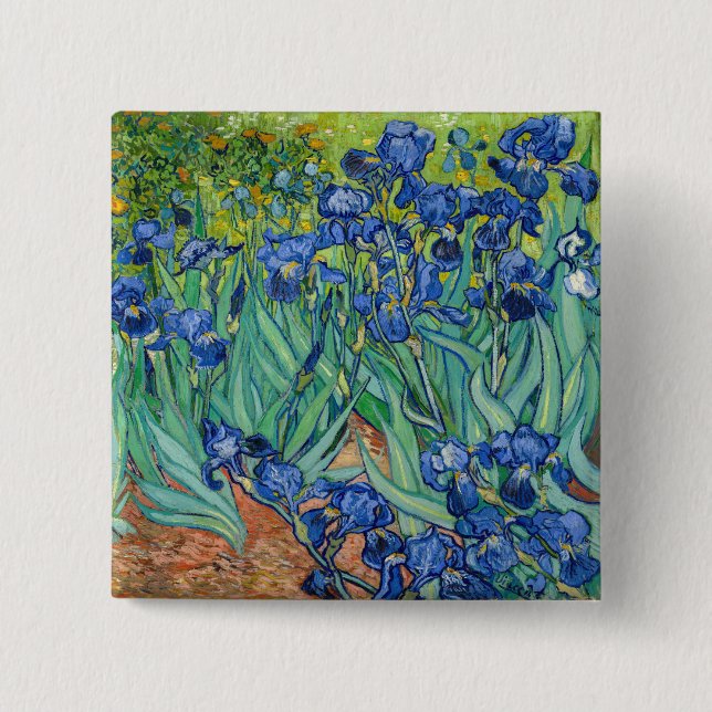 Vincent Van Gogh - Schwertlilien Button (Vorderseite)