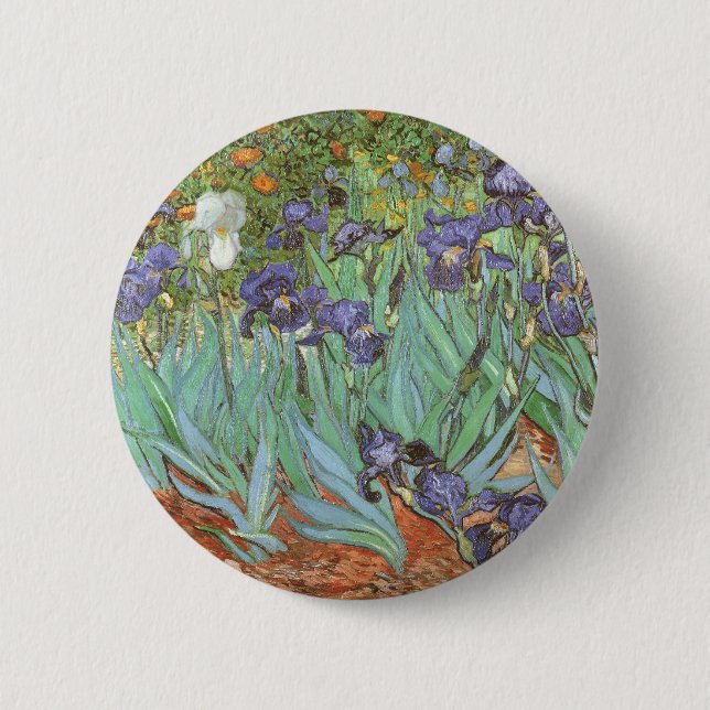 Vincent van Gogh - Schwertlilien Button (Vorderseite)