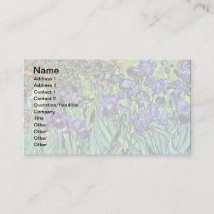 Vincent Van Gogh - Schwertlilien - Flower Lover Fi Visitenkarte