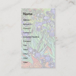 Vincent Van Gogh - Schwertlilien - Flower Lover Fi Visitenkarte