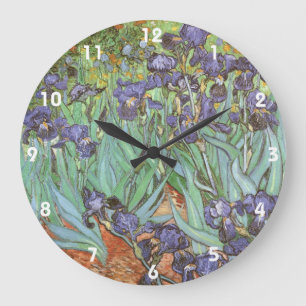 Vincent van Gogh - Schwertlilien Große Wanduhr