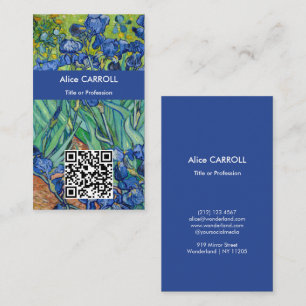Vincent Van Gogh - Schwertlilien - QR Code Visitenkarte