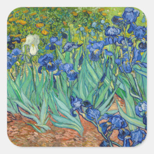 Vincent Van Gogh - Schwertlilien Quadratischer Aufkleber